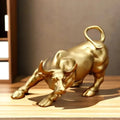 Escultura Touro de Wall Street Dourado - Luci Express