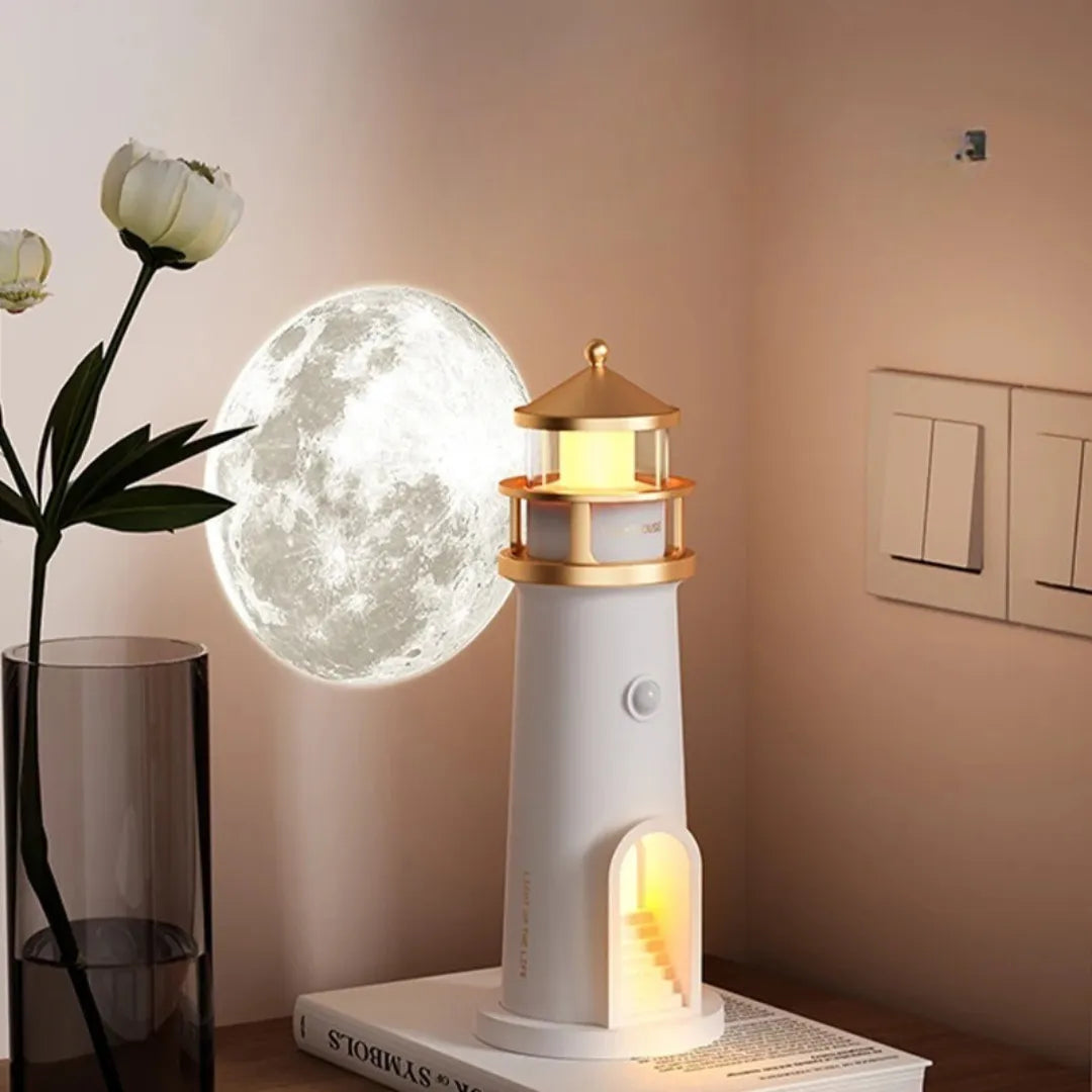 Luminária farol com Projeção da Lua - Luci Express