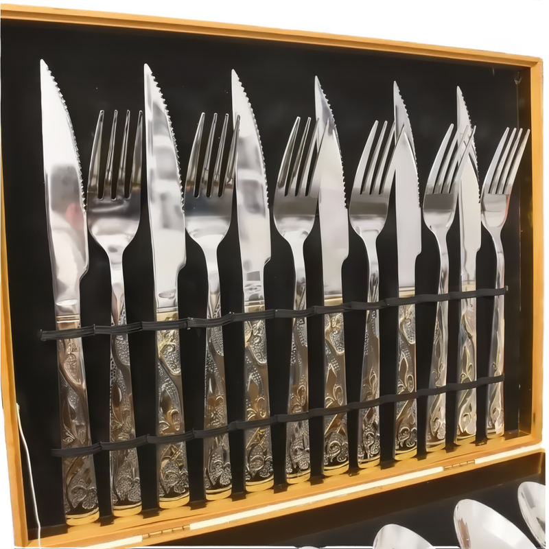Conjunto de Talheres aço inox com 24 peças - Luci Express